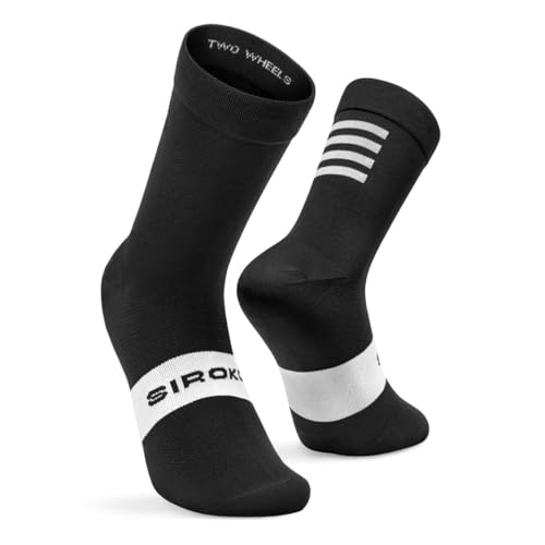 SIROKO - Calcetines de Ciclismo S1 Black Kapelmuur - M-L - Negro
