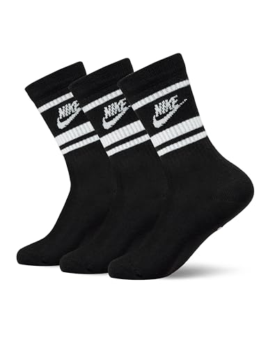NIKE DX5089-010 Nike Sportswear Everyday Essential Socks Unisex Black/White M