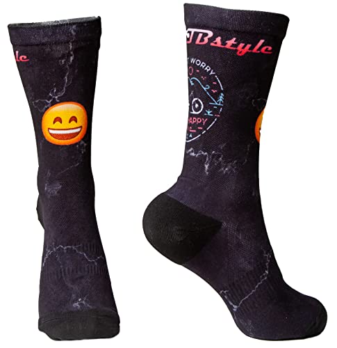 XMTBSTYLE Calcetines Deportivos Hombre Mujer Estampados –Crossfit, Running, Ciclismo, MTB, Gym, Fitness y Senderismo – Transpirables, Antiampollas y Resistentes – Regalo Original- Cara L