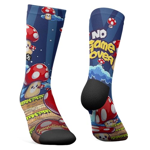 Jungle Socks Calcetines Deportivos Divertidos para CrossTraining, Ciclismo, Running, Fitness, Gimnasio para Hombres y Mujeres. Diseñado en Europa. 39-42 EU.
