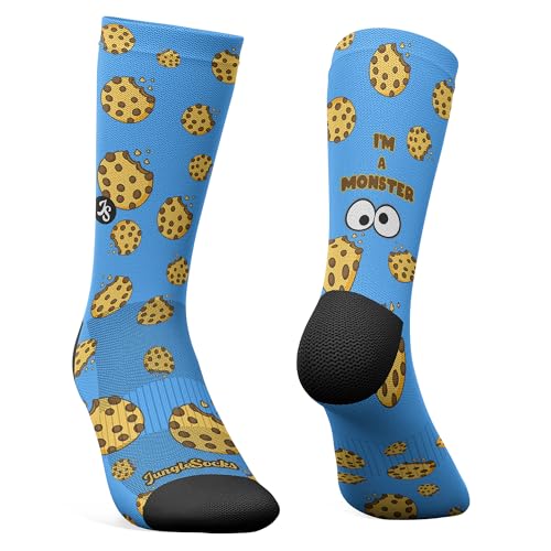 Jungle Socks Calcetines Deportivos Divertidos para CrossTraining, Ciclismo, Running, Fitness, Gimnasio para Hombres y Mujeres. Diseñado en Europa. 43-46 EU.