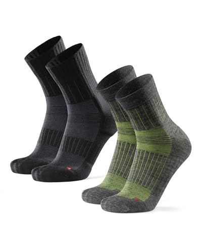 DANISH ENDURANCE Calcetines de Lana Merina de Running, Técnicos, Transpirables, Hombre y Mujer, 2 Pack