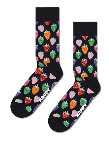 Happy Socks Strawberry Sock Calcetines, Multicolor (Multicolour 930), 4/7 (Talla del Fabricante: 36-40) para Mujer
