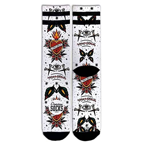 American Socks Signature Series You - Calcetines altos de media altura, talla L/XL, multicolor, L-XL