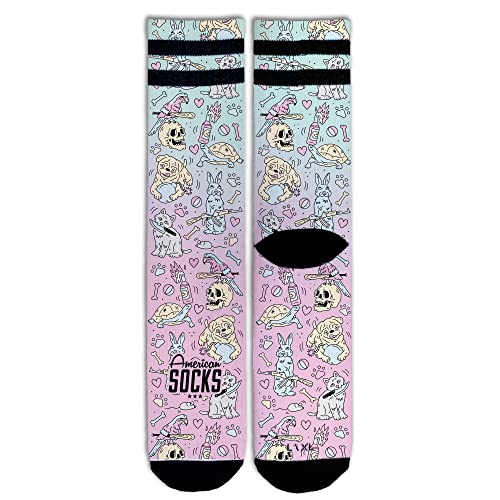 American Socks Pet Revolution - Mid High S/M - Calcetines de deporte para hombre y mujer, Calcetines de Crossfit, Calcetines de Padel, Calcetines de Running, Calcetines de Ciclismo, Bici y Skate.