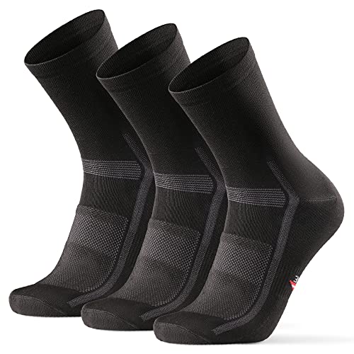 DANISH ENDURANCE 3 pares Calcetines Premium Ciclismo, Bicicleta de carretera y MTB, Transpirables, Hombre Mujer